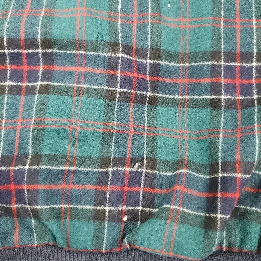 Vintage Pendleton Wool Cardigan Men's M Green Teal Plaid Grandpa Sweater USA 80s